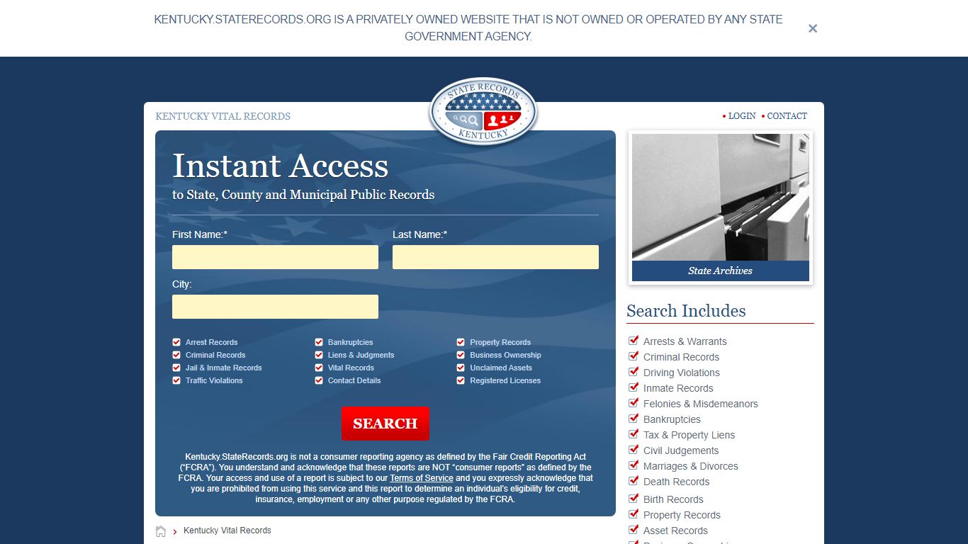 Kentucky Vital Records Online | StateRecords.org